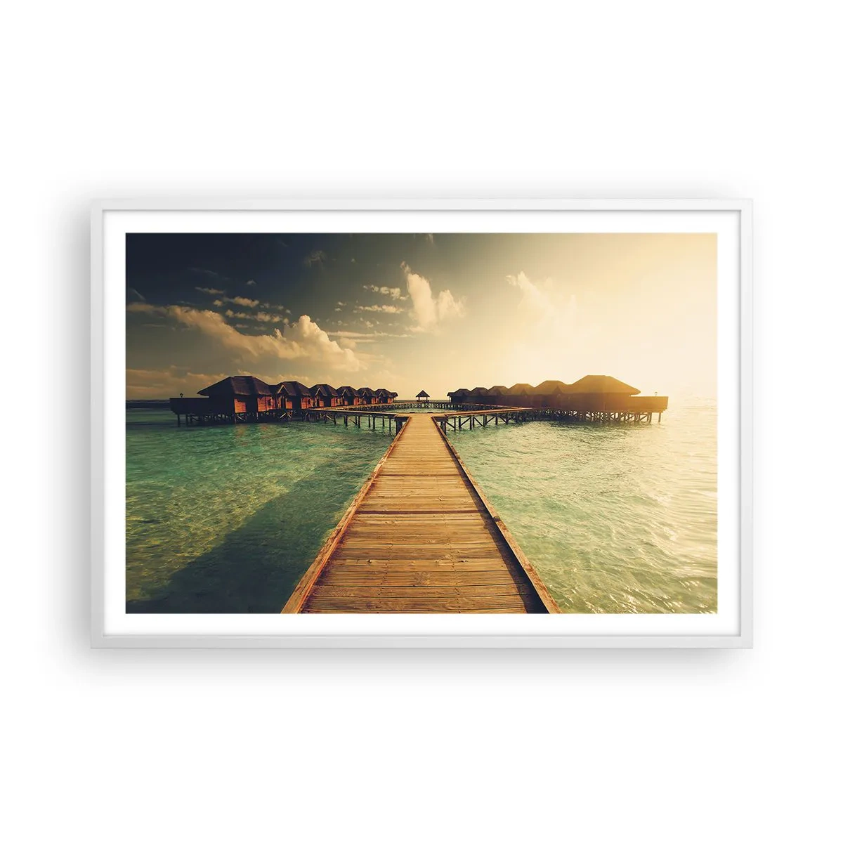 Affisch i vit ram - Varm inbjudan - 91x61 cm