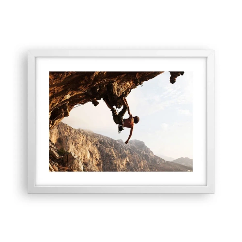 Affisch i vit ram - Världen i näven - 40x30 cm