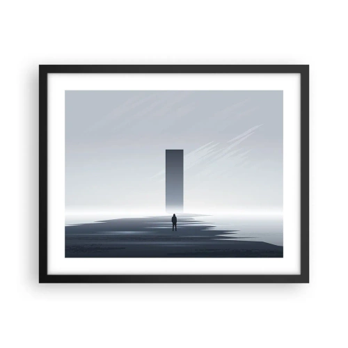 Affisch i svart ram - Möjlighet eller hot? - 50x40 cm