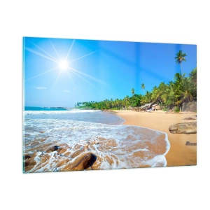Glastavla - Bild på glas - Exotisk plats för dig - 120x80 cm