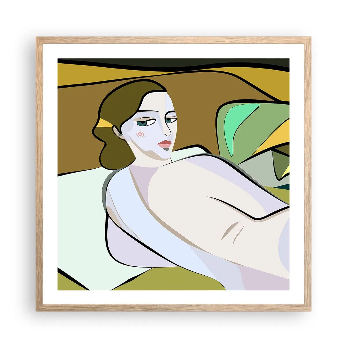 Affisch i ram av ljusek - Intim porträtt - 60x60 cm