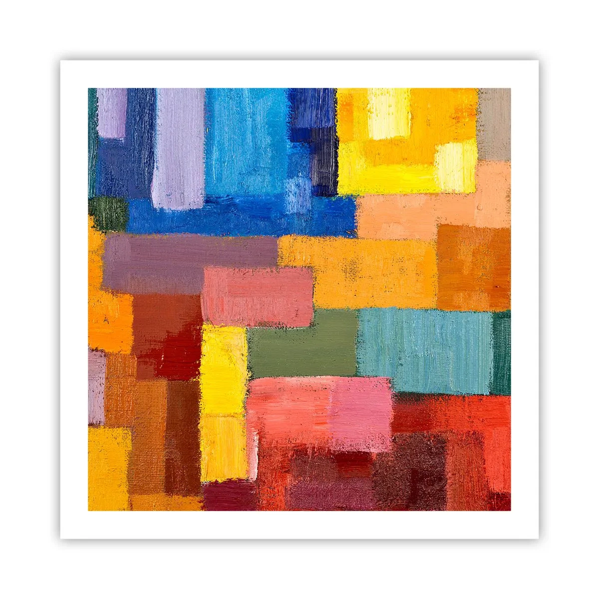 Affisch - Alla olika, alla färgglada - 60x60 cm