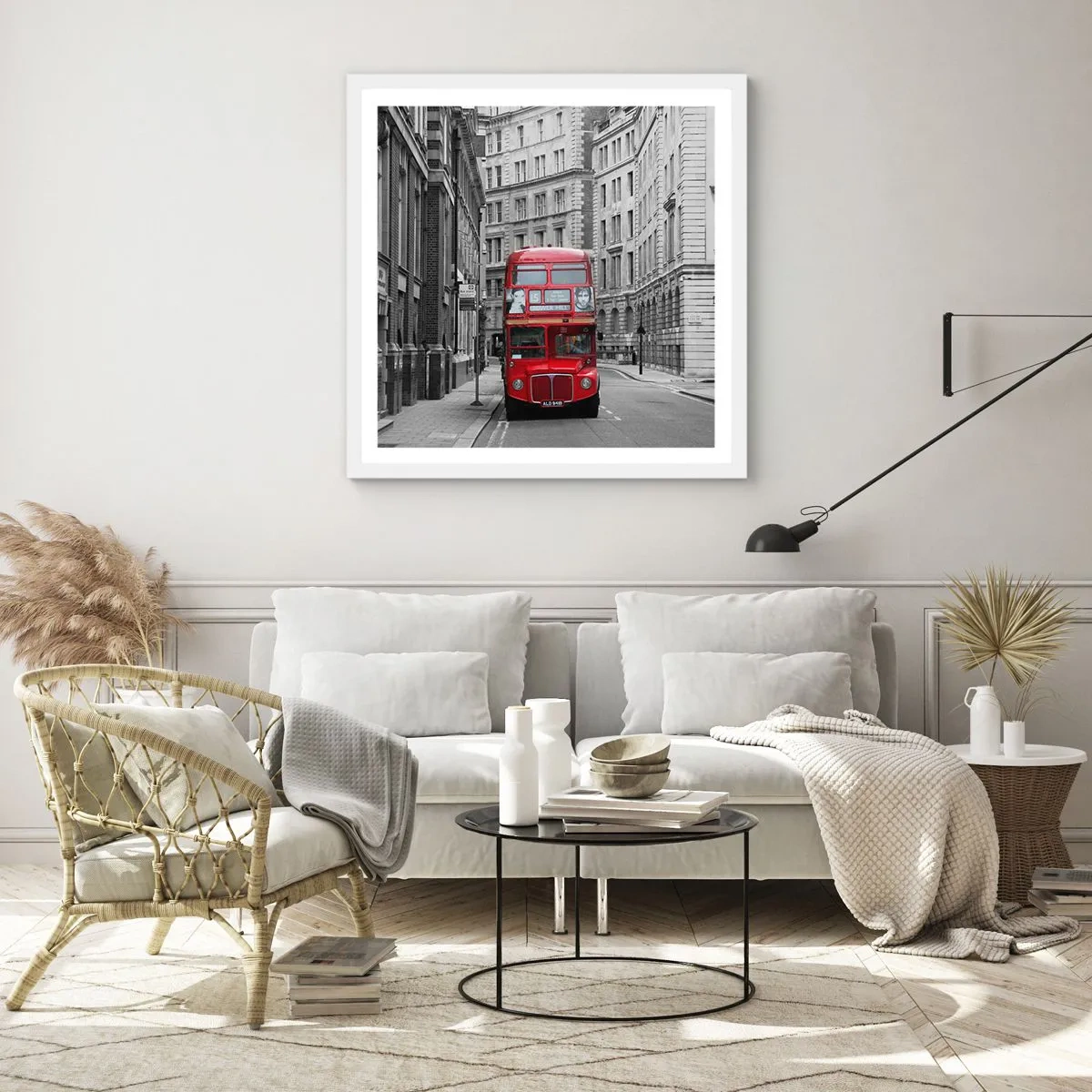 Affisch i vit ram - Vardagen behöver inte vara grå - 30x30 cm