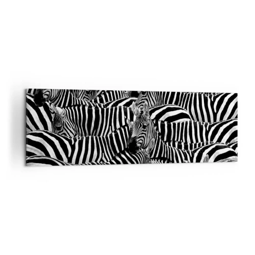 Canvastavla - Bild på duk - Randig grupporträtt - 160x50 cm