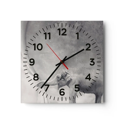 Väggklocka - Klocka på glas - Avslöja hemligheten - 30x30 cm