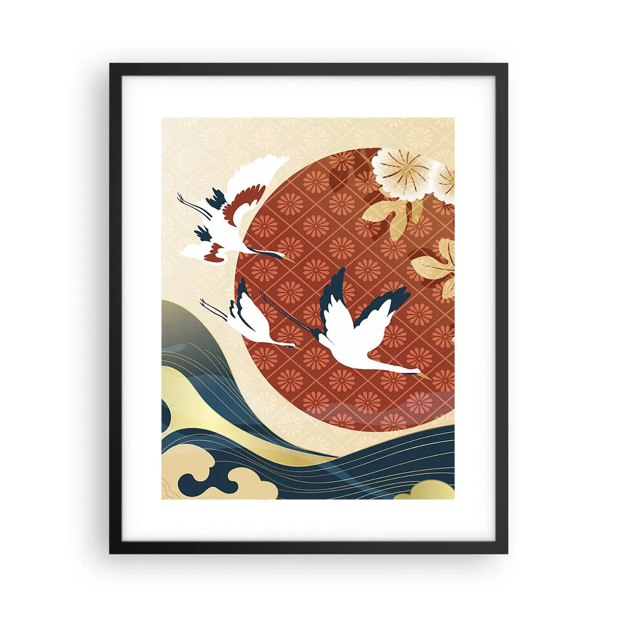 Affisch i svart ram - Japansk saga - 40x50 cm