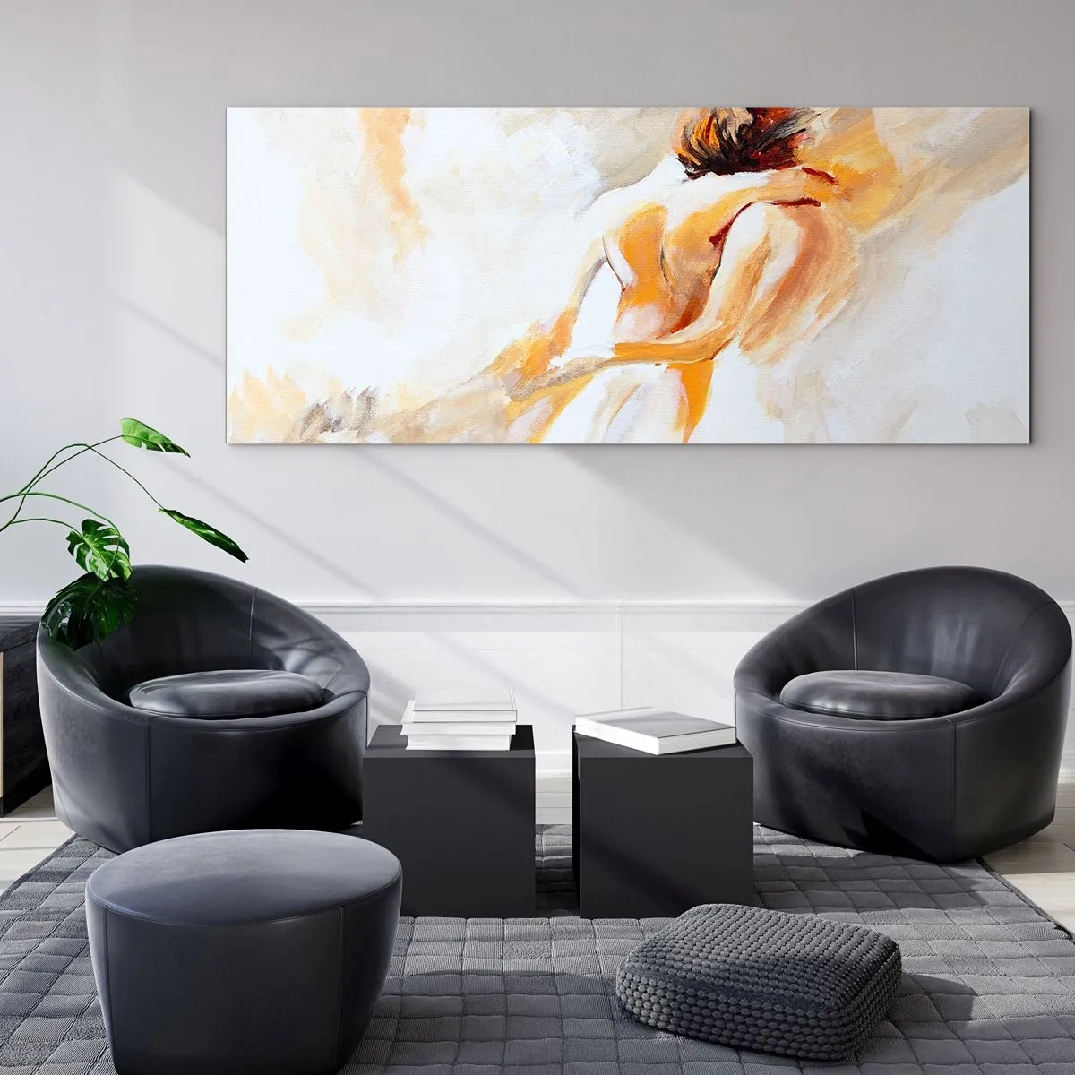 Glastavla - Bild på glas - I närhetens himmel - 100x40 cm