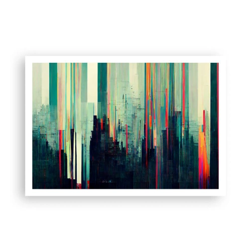 Affisch - Futuristisk stad - 100x70 cm