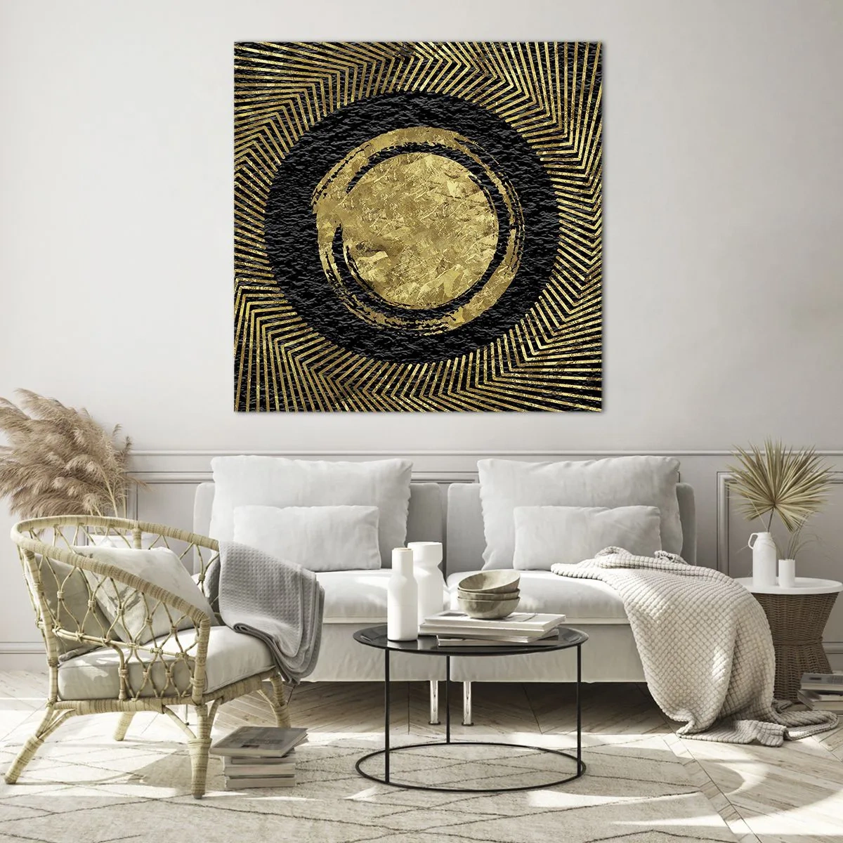 Glastavla - Bild på glas - Glamourös komposition - 70x70 cm