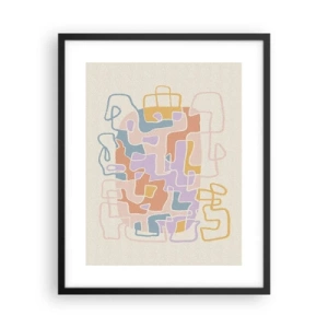 Affisch i svart ram - Labyrint - ett glädjefyllt äventyr - 40x50 cm