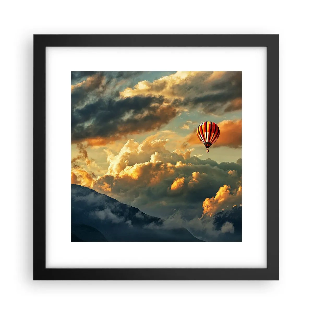 Affisch i svart ram - Jag flyger för jag vill - 30x30 cm