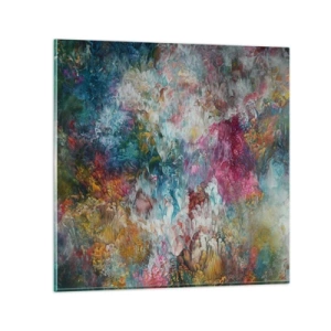 Glastavla - Bild på glas - I full blom - 70x70 cm