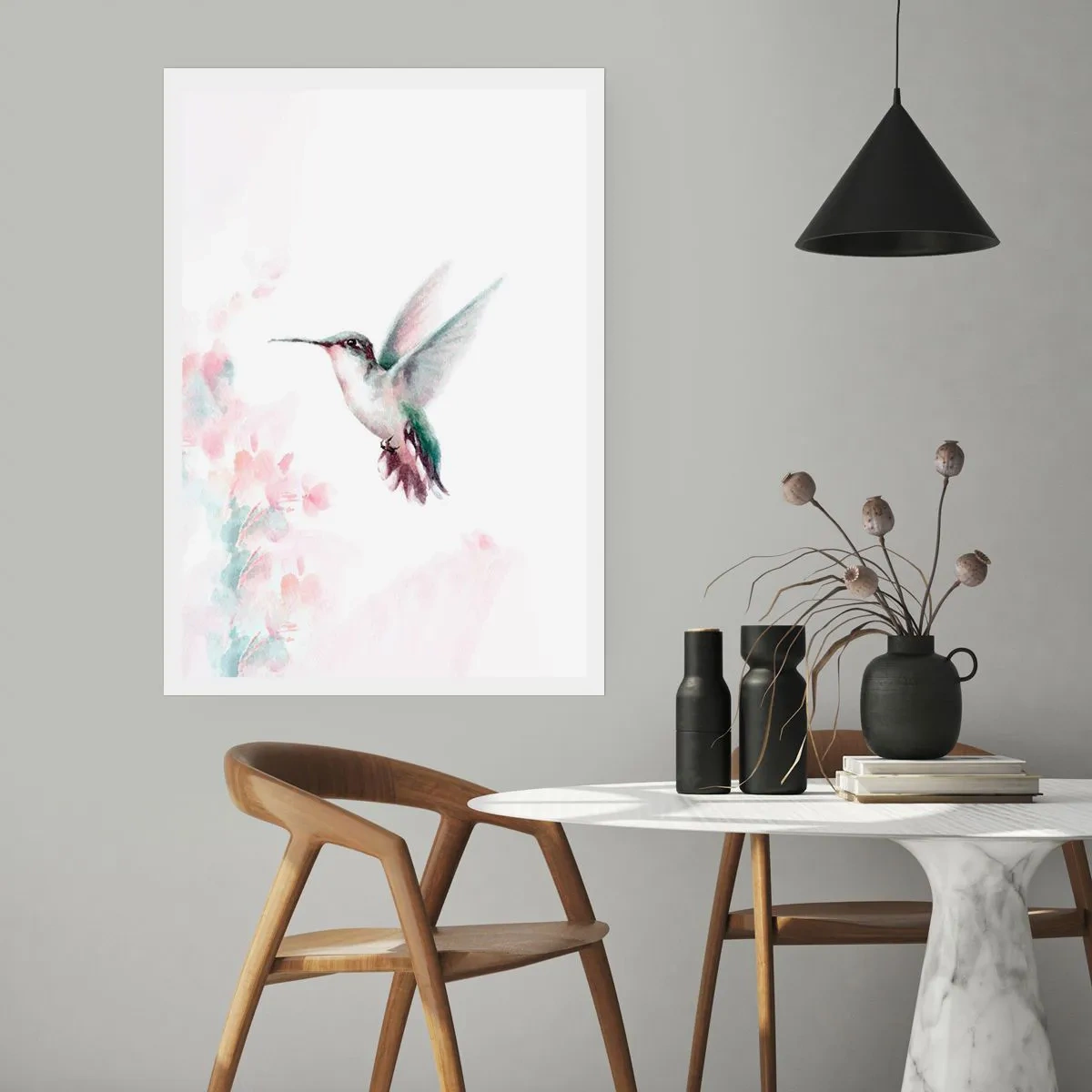 Affisch - Fångad flaxande - 70x100 cm