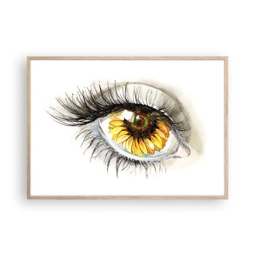 Affisch i ram av ljusek - Blick het som sommar - 100x70 cm