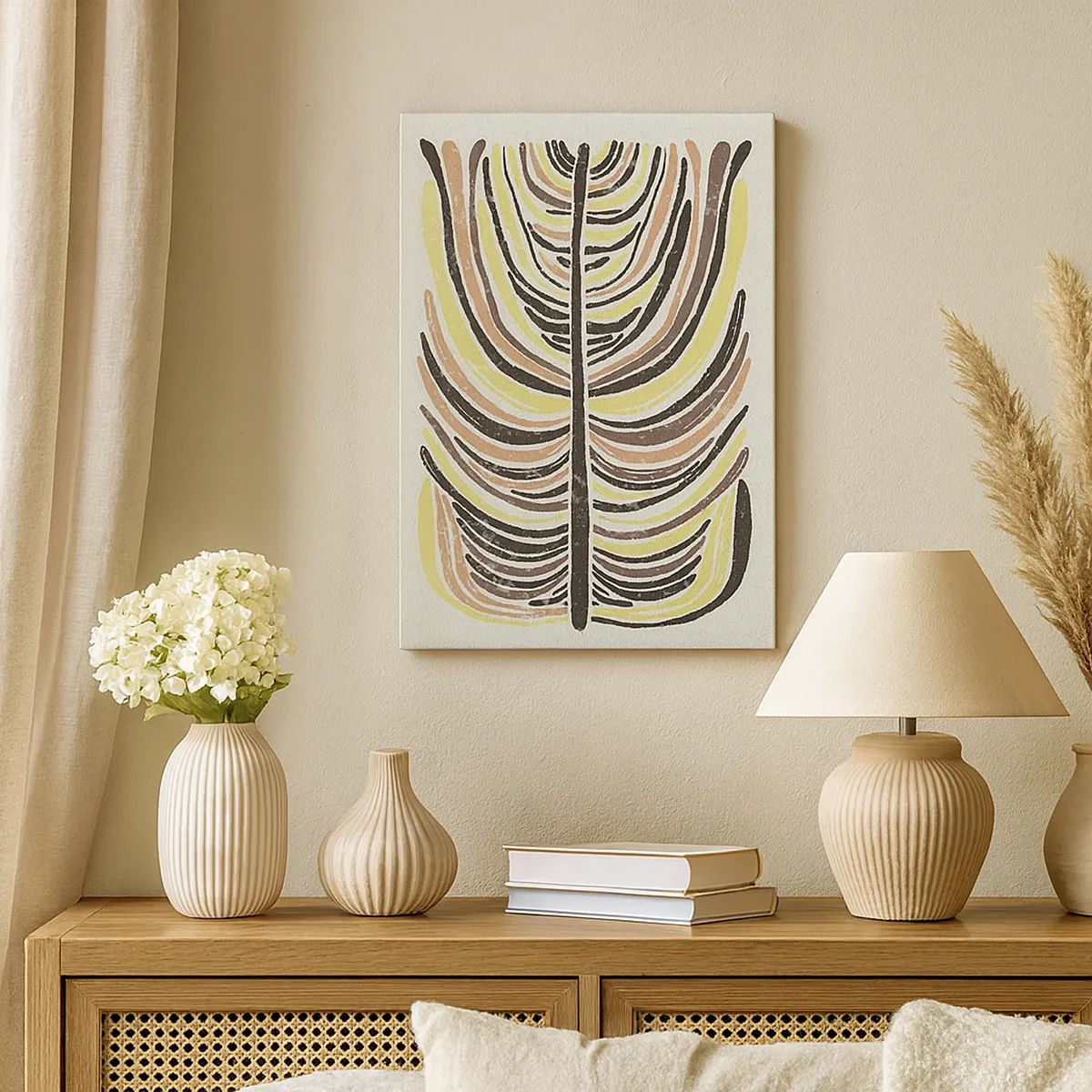 Canvastavla - Bild på duk - Pulserande abstraktion - 50x70 cm