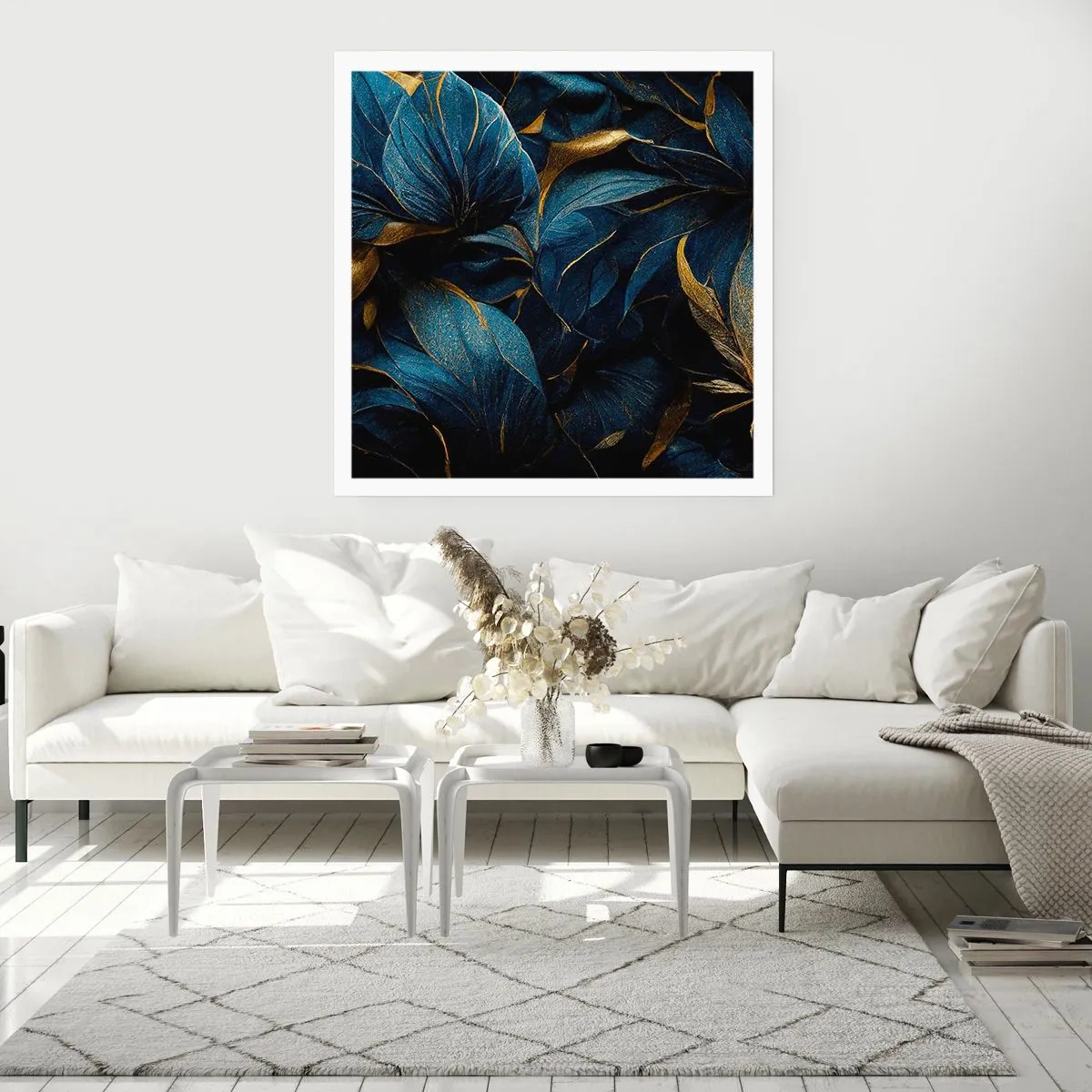 Affisch - Fodrad med guld - 40x40 cm