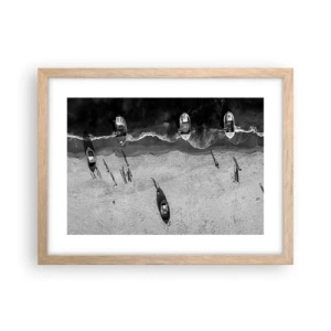 Affisch i ram av ljusek - Fortfarande på stranden... - 40x30 cm