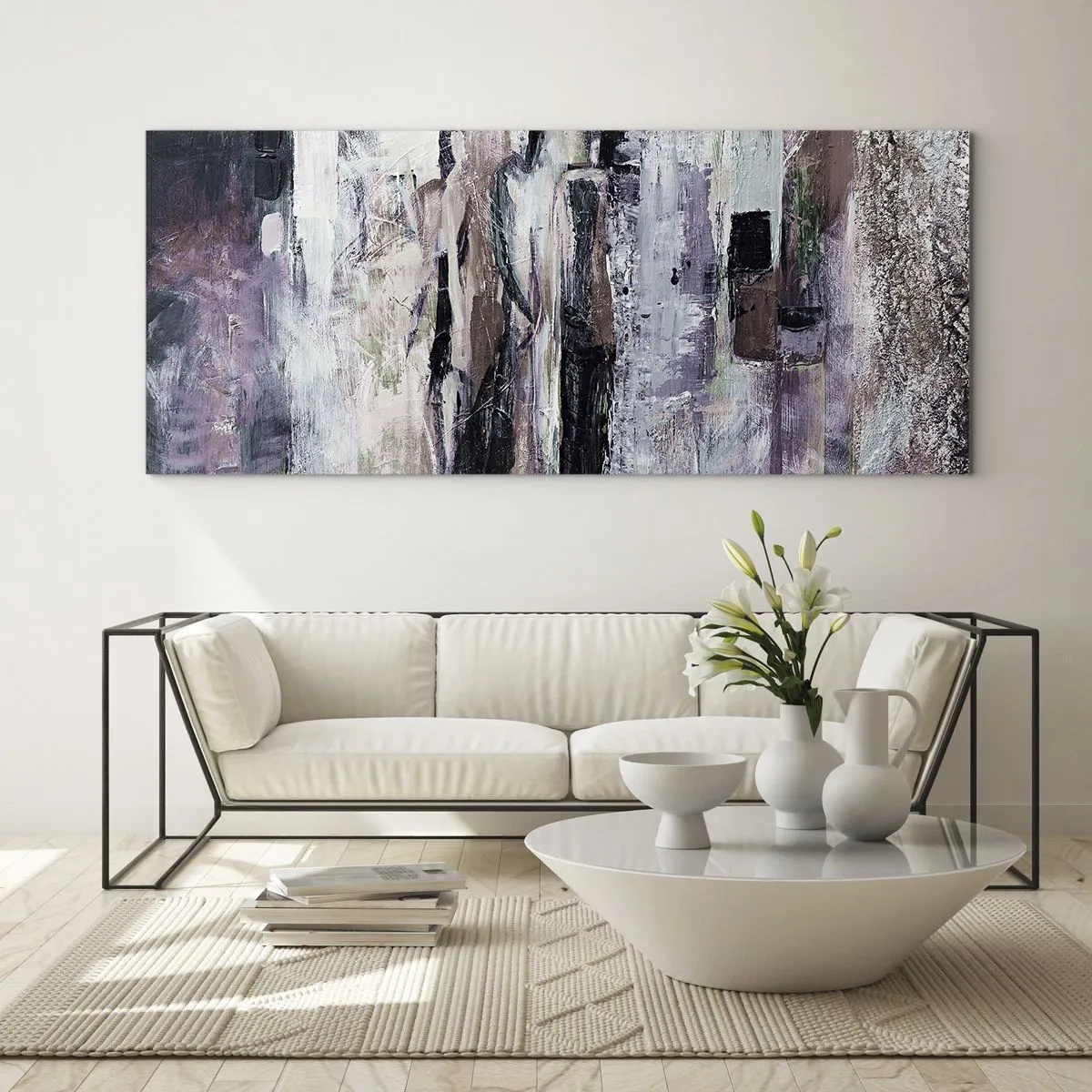 Glastavla - Bild på glas - De mystiska tre - 100x40 cm