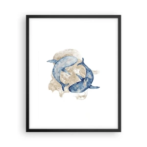 Affisch i svart ram - Vänskap eller kärlek? - 40x50 cm