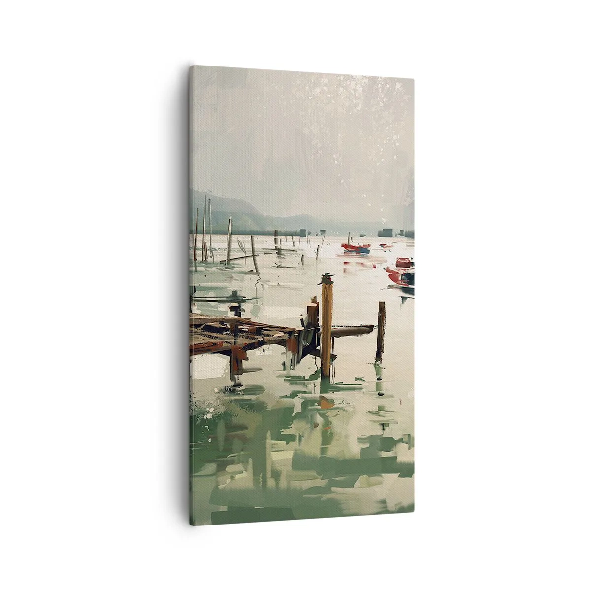 Canvastavla - Bild på duk - Täckt med smält måne - 55x100 cm