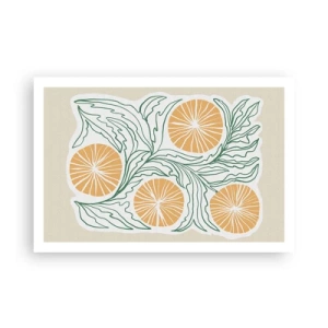 Affisch - Etniskt med en touch av abstraktion - 91x61 cm