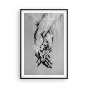 Affisch i svart ram - Början... - 61x91 cm