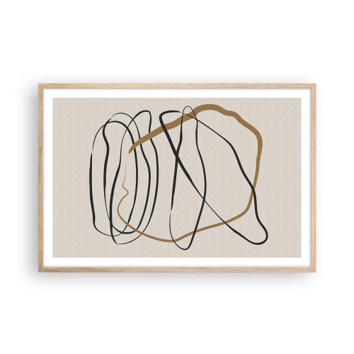 Affisch i ram av ljusek - Komposition: besittande dans - 91x61 cm