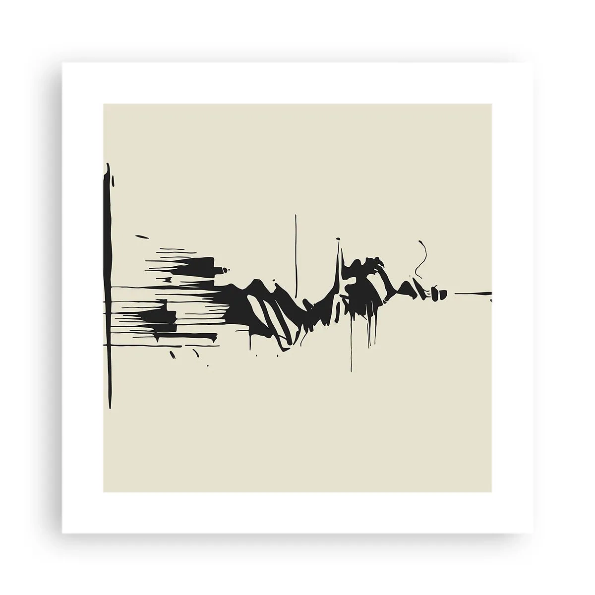 Affisch - Skyndsam abstraktion - 40x40 cm