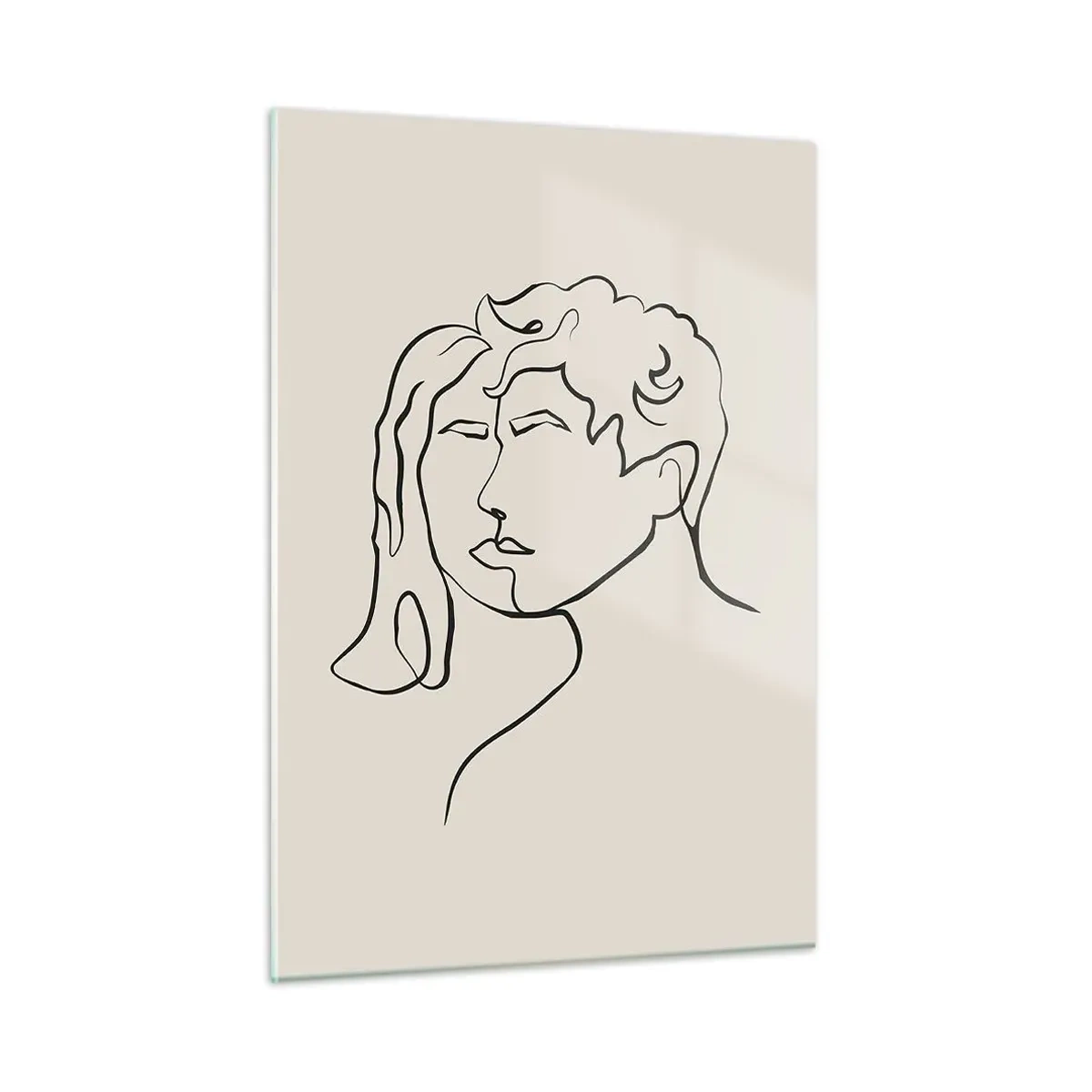 Glastavla - Bild på glas - Och enighet har blivit - 50x70 cm
