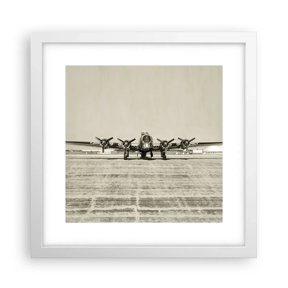 Affisch i vit ram - Redo som vanligt - 30x30 cm