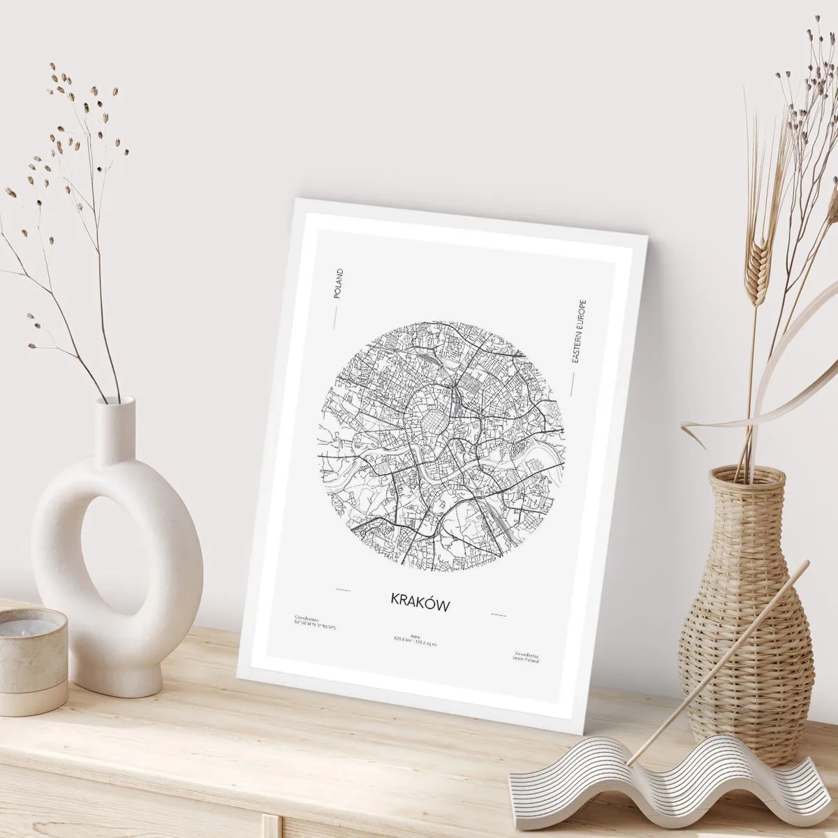 Affisch i vit ram - Krakóws anatomi - 61x91 cm