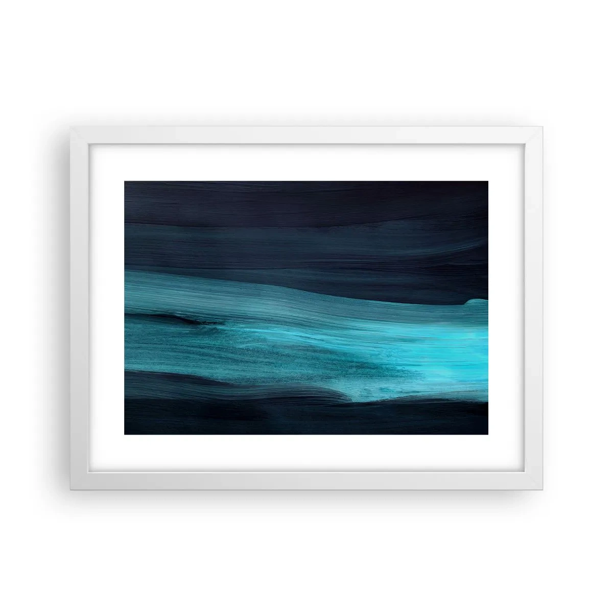 Affisch i vit ram - Flyt med strömmen - 40x30 cm