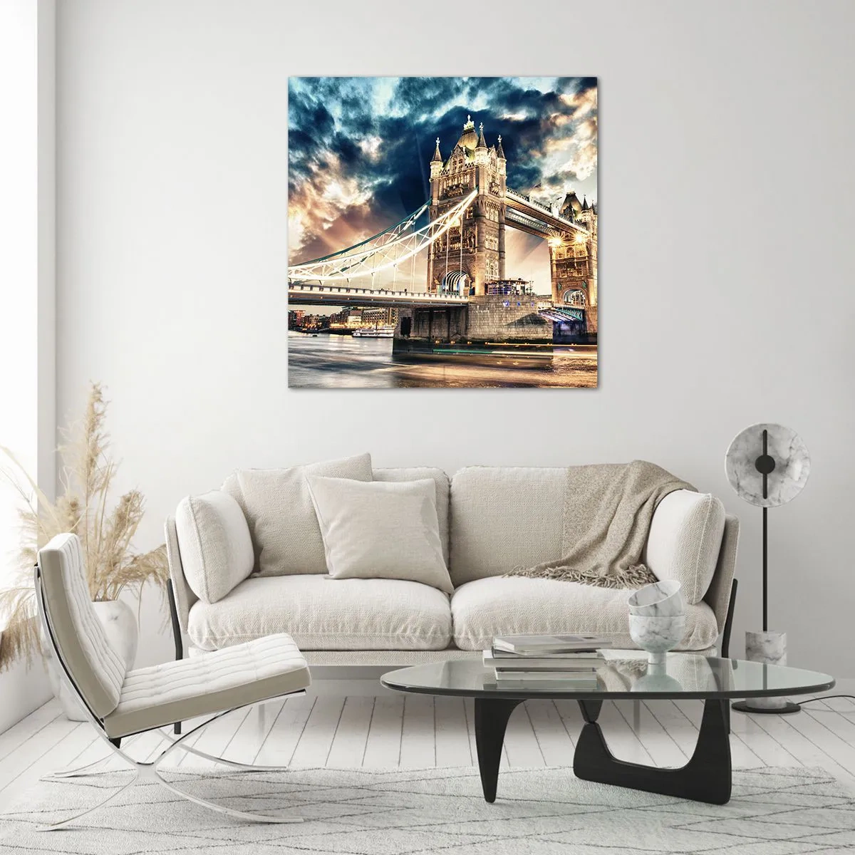 Glastavla - Bild på glas - Monument över viktorianska imperiet - 70x70 cm