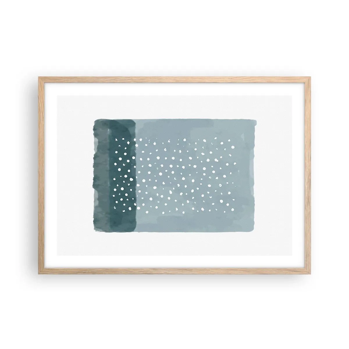 Affisch i ram av ljusek - Uppstådda ur det blåa - 70x50 cm