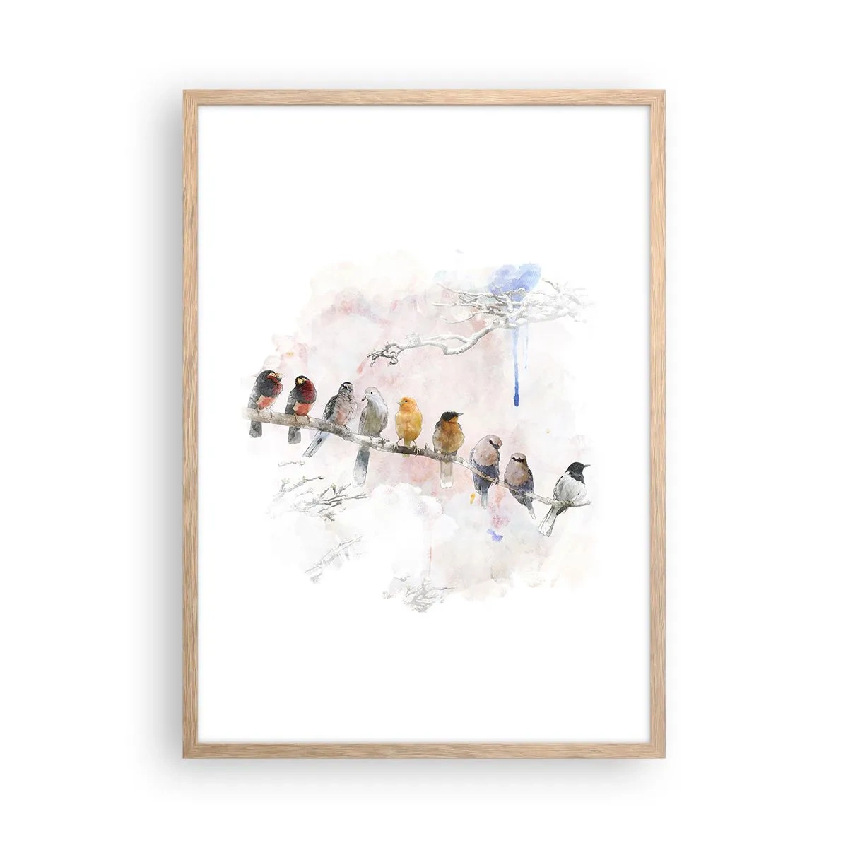 Affisch i ram av ljusek - Bevingat möte - 50x70 cm