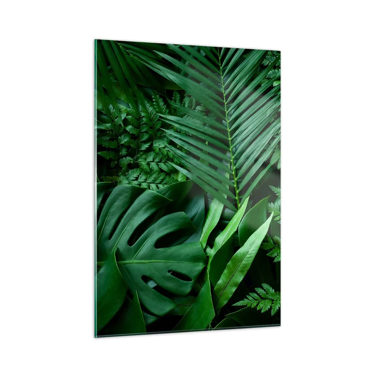 Glastavla - Bild på glas - Omgärdade av grönskan - 50x70 cm