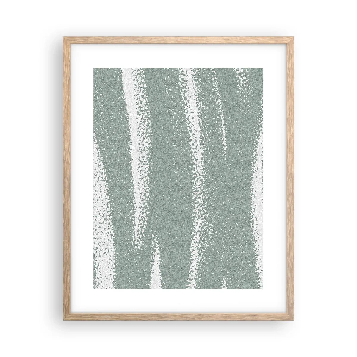 Affisch i ram av ljusek - Abstraktion i vinterstämning - 40x50 cm