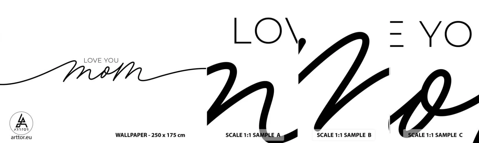 Fototapet Prov Standard Eco - Jag är mycket rörd - Typografi, Bekräftelse, Maxim - 100x30 cm