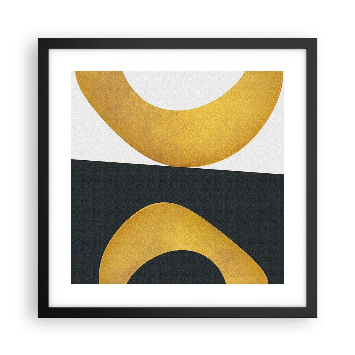 Affisch i svart ram - Öfr det första: guld - 40x40 cm