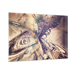 Glastavla - Bild på glas - Med hög fart - 100x70 cm