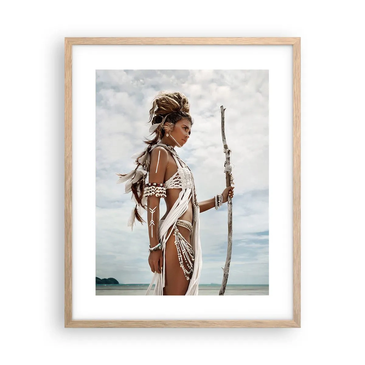 Affisch i ram av ljusek - Tropikens drottning - 40x50 cm