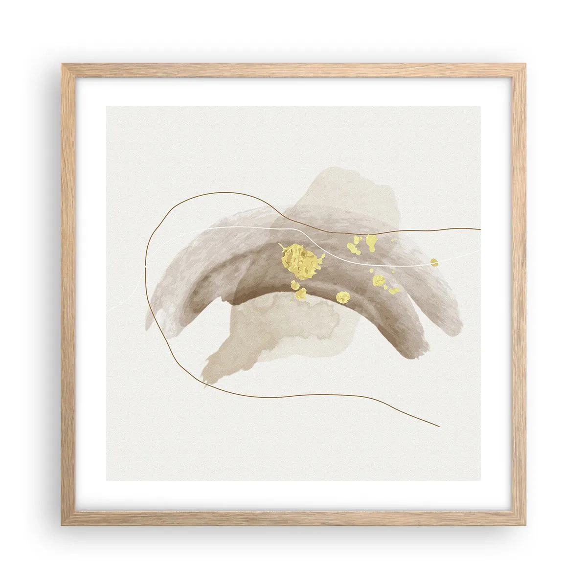 Affisch i ram av ljusek - Träffat i rummet - 50x50 cm