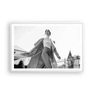 Affisch i vit ram - Följer du med mig? - 91x61 cm