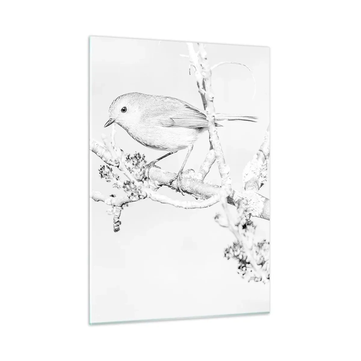 Glastavla - Bild på glas - Vintermorgon - 50x70 cm