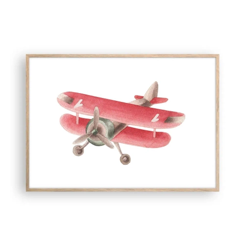 Affisch i ram av ljusek - Redo att flyga högt - 100x70 cm
