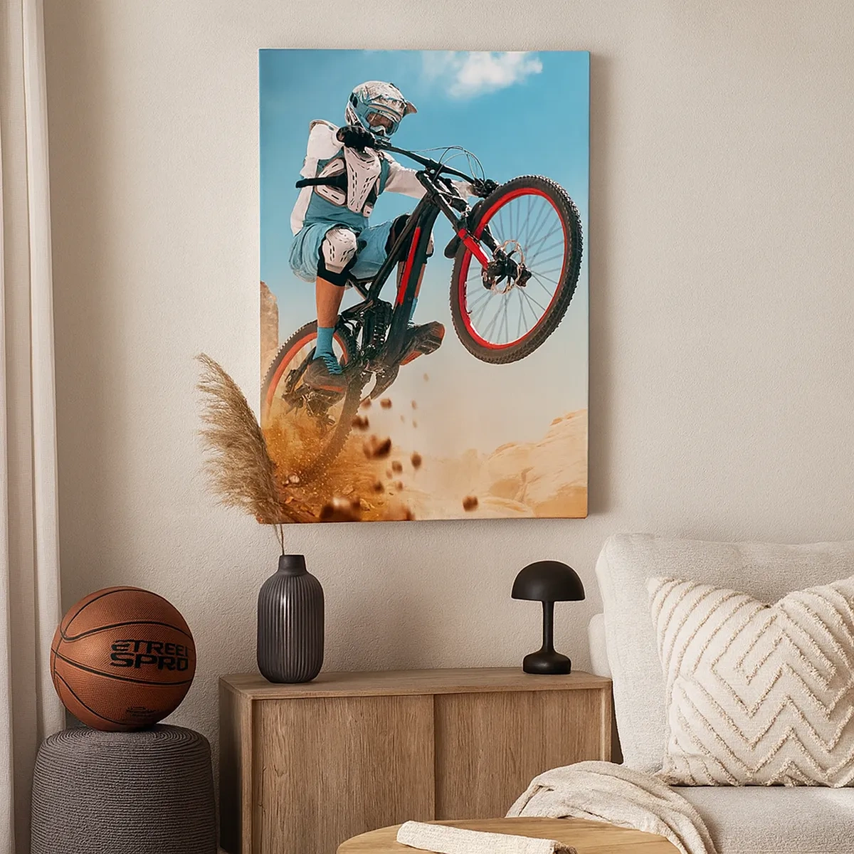 Canvastavla - Bild på duk - Cykelgalning - 50x70 cm
