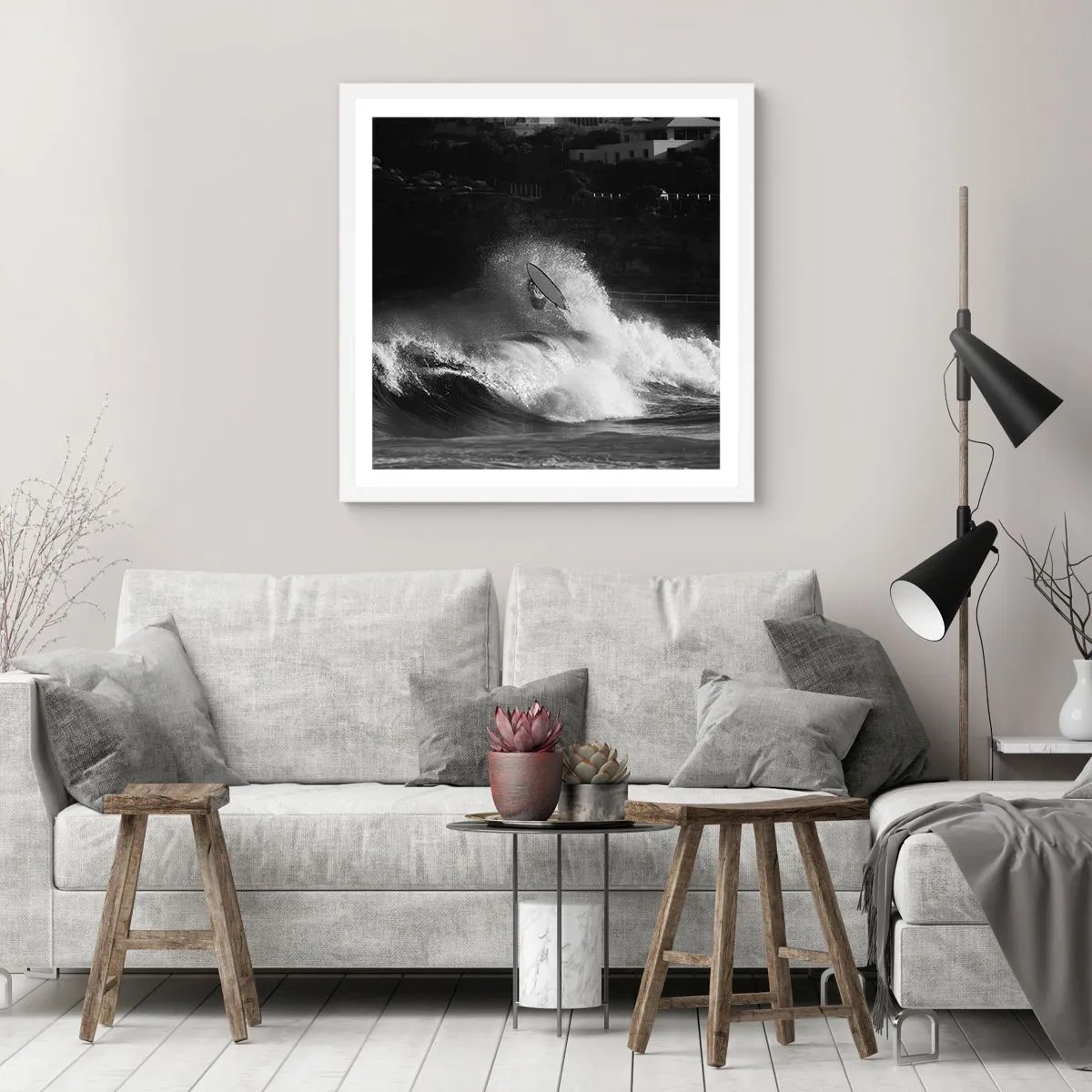 Affisch i vit ram - Utmaning accepterad! - 40x40 cm