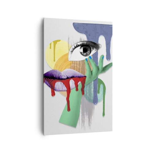 Canvastavla - Bild på duk - Rekonstruerad porträtt - 80x120 cm