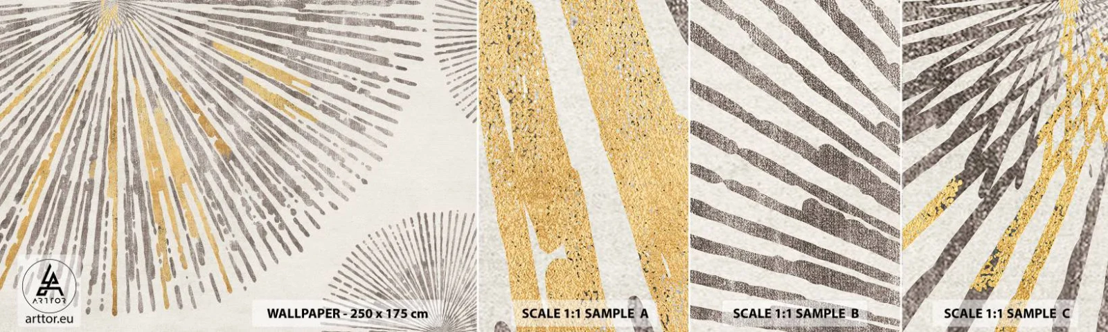 Fototapet Prov Standard Eco - Radiens skönhet - Minimalism, Ljus, Rader - 100x30 cm