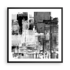 Affisch i svart ram - Grått är vackert - 60x60 cm